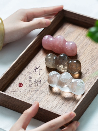 [Xintong] Поэзия Wuxie Natural Crystal Pen кладет ручная ручная ручная ручная ручка, розовый белый чай, ручки и ручки, гуфенг Creative Town Paper ручка четыре сокровищ