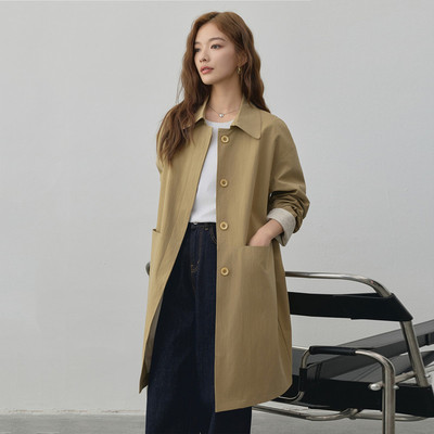 高级感英伦风休闲中长款风衣外套