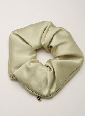 L.Bardeen 法式桑蚕丝真丝发圈纯色宽边大肠发饰泡泡发绳