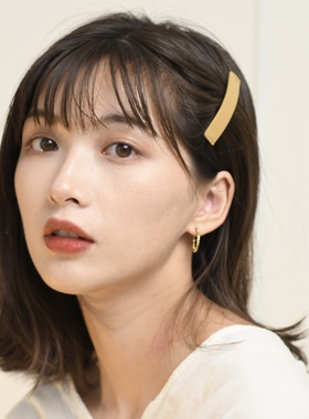 L.Bardeen多色真皮发夹边夹少女顶夹一字夹后脑勺头饰发卡ins发抓