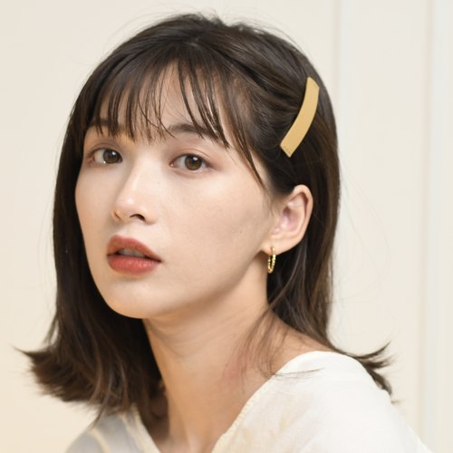 L.Bardeen多色真皮发夹边夹少女顶夹一字夹后脑勺头饰发卡ins发抓