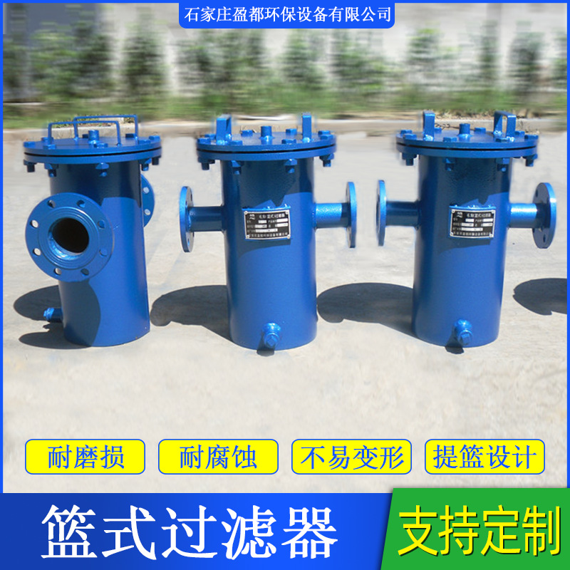 不锈钢篮式过滤器管道除污器浴池毛发收集器工业法兰二次网除污器