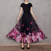 高腰显瘦广场舞跳舞720大裙摆新疆舞网纱裙子商场同款 时尚 舞蹈裙