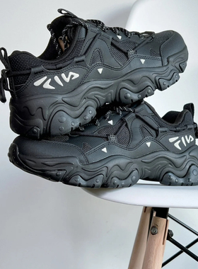 FILA斐乐 FLUID 5 猫爪 5.0 炫酷百搭 生活休闲鞋 黑色---江西仓