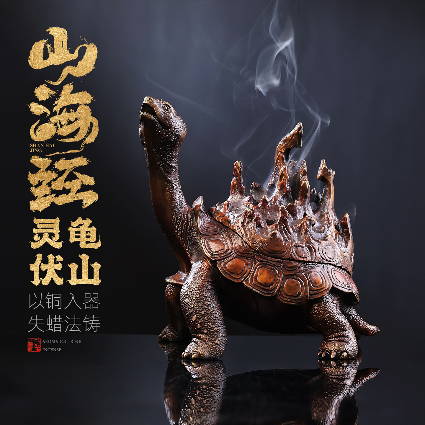 山海经龙龟香薰炉檀香熏香炉仿古纯铜盘香炉沉香家居创意礼品摆件,家居饰品,香薰炉,淘宝优惠券,粉丝福利购,淘宝优惠卷