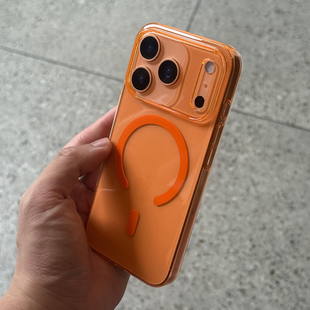 【星宇橙色】高透磁吸不会发黄适用苹果17Air手机壳超火新色iPhone16Promax晶透15plus高级轻奢14透明13硬12+