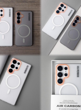 高颜值轻奢风冰雾磨砂磁吸适用三星s25Ultra手机壳s24+亚克力s23FE新款s21/Note20Ultra透明s22plus个性男女+