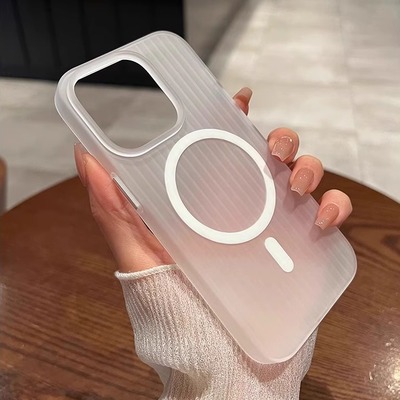 【冰雾瓦楞，硅胶软壳】磁吸充电