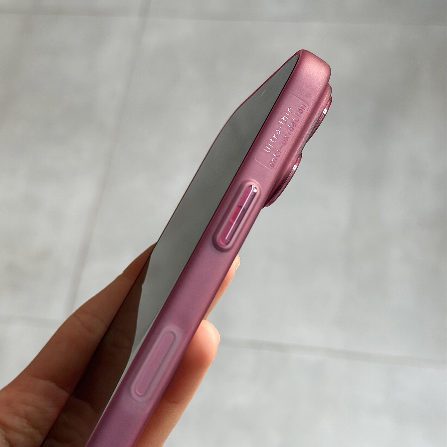 勃艮第酒红色0.07mm极薄磨砂冰雾软硅胶苹果18promax手机壳适用iPhone17Pro全包精孔16/15透明1432高级感纯色