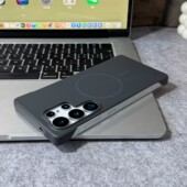 Beats细圈磁吸无边框散热超薄硬适用三星S25Ultra手机壳磁吸充电s24FE炭灰色s23 新款 半包大孔s22外套Edge男P