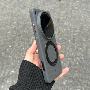 硬x8pro小米15spro新14Ultra 抗污准分子UV瓦楞光栅360旋转支点支架适用vivoX200Ultra手机壳磁吸OPPOFindX8S