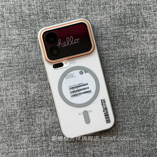 k90磨砂iPhone15肤感网红ins风 极简美学钛灰色柔纱冰雾高级感轻奢适用小米17promax手机壳苹果14 13磁吸K80