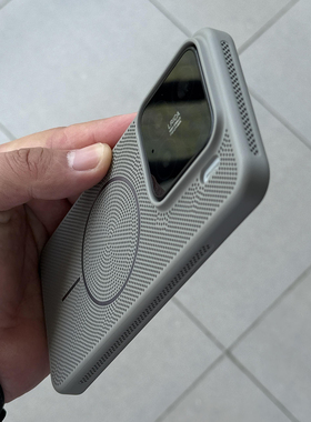 钛灰色Beats同款细圈磁吸蜂窝镂空散热网壳适用小米14/15pro手机壳华为mate70/60pro+新pura80文艺Ultra硬P70