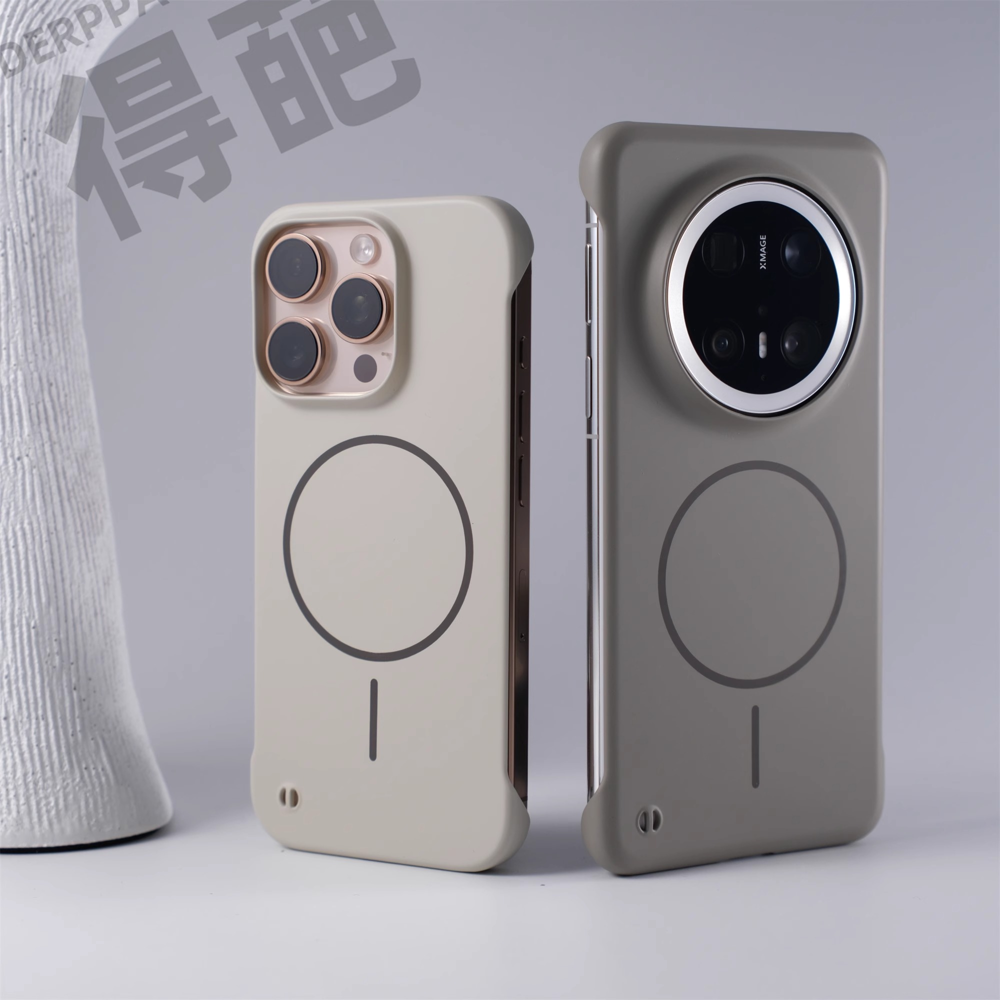 Beats同款细圈强磁吸无边框适用华为mate70/60pro手机壳50/40磨砂+高级nova132薄荣耀Magic7硬power外套GTpro