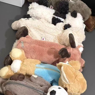 鸭嘴兽毛绒绒笔袋合集软呼呼笔袋2026新款初中女生创意动物可爱搞怪少女心大容量桌面收纳袋百搭ins风文具盒