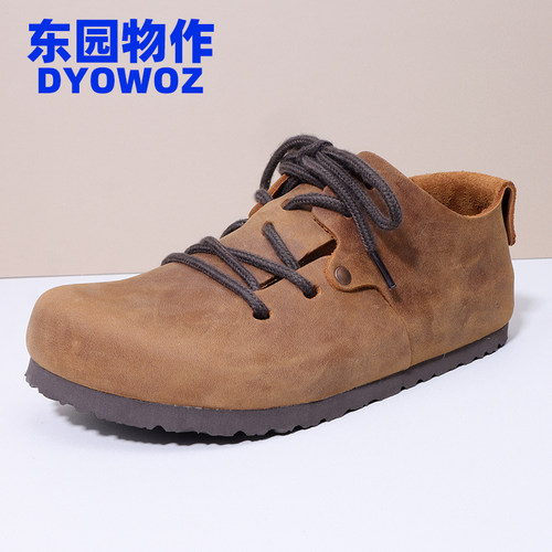 休闲单鞋头层牛皮时尚百搭