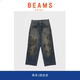 ARCHIVE日系油污脏脏复古做旧宽松牛仔长裤 BEAMS 现货 SOLAR