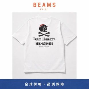 【SOLAR BEAMS】日系潮牌骷髅印花机车联名限定款短袖宽松纯棉T恤
