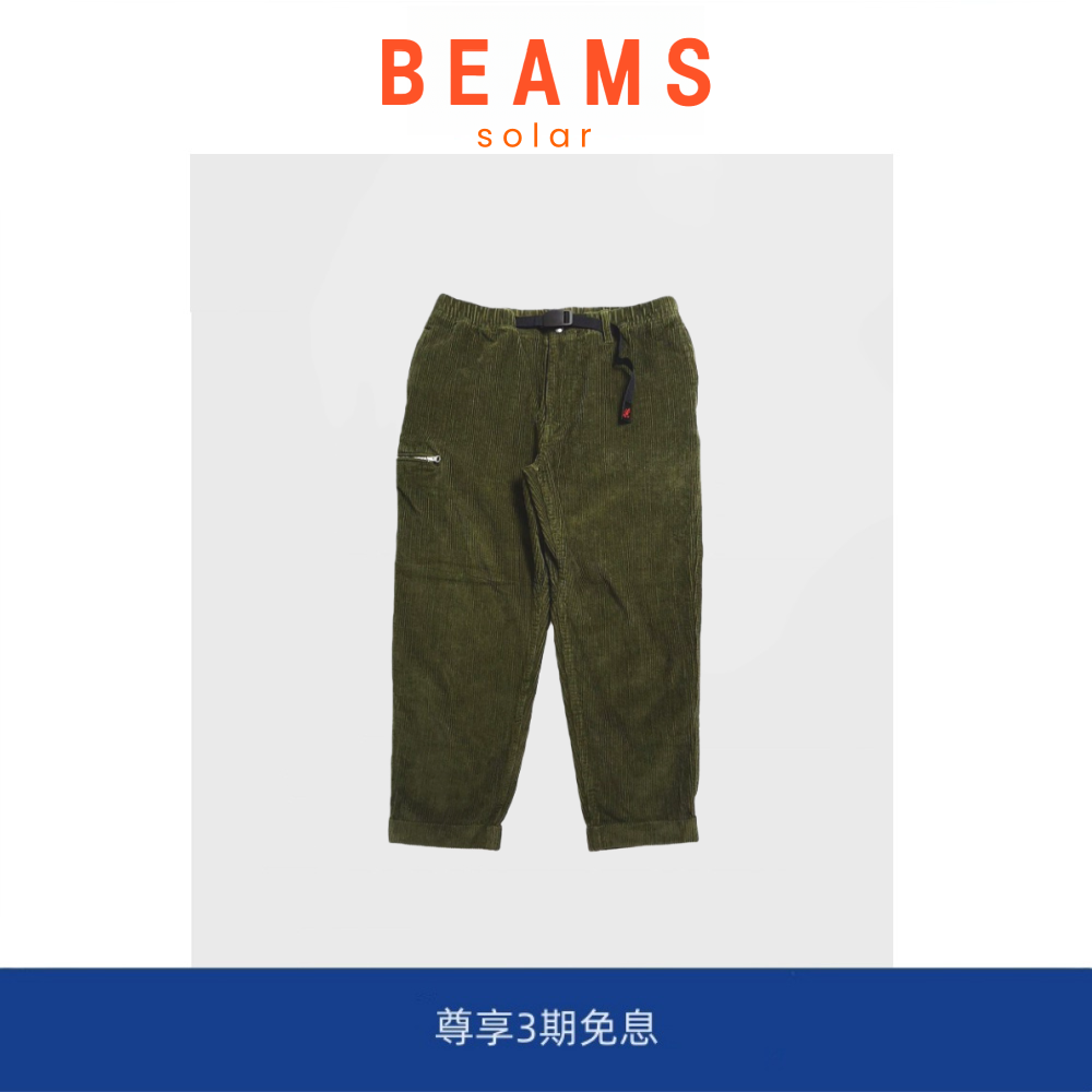 【SOLAR BEAMS】日系PLUS与小人奔跑冬加厚灯芯绒宽松锥形九分裤