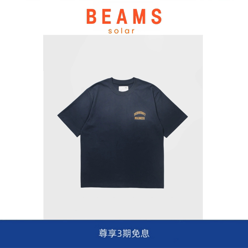 【SOLAR BEAMS】MADNESS 余文乐潮牌水洗做旧印花纯棉宽松短袖T恤