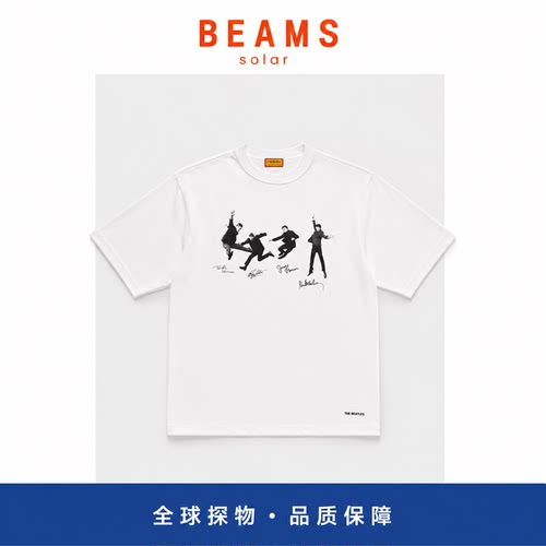 【SOLAR BEAMS】夏季潮牌人物图案短袖T恤宽松休闲圆领半袖