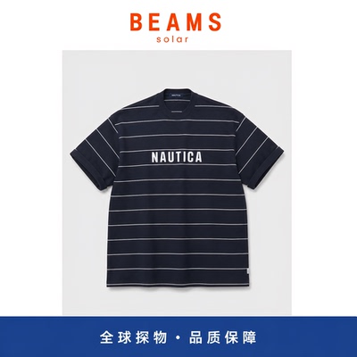 【SOLAR BEAMS】日系长谷川条纹T恤夏季短袖男女情侣短袖