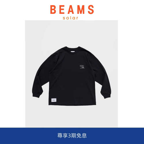 【现货】SOLAR BEAMS休闲宽松圆领长袖T恤日系重榜套头打底上衣