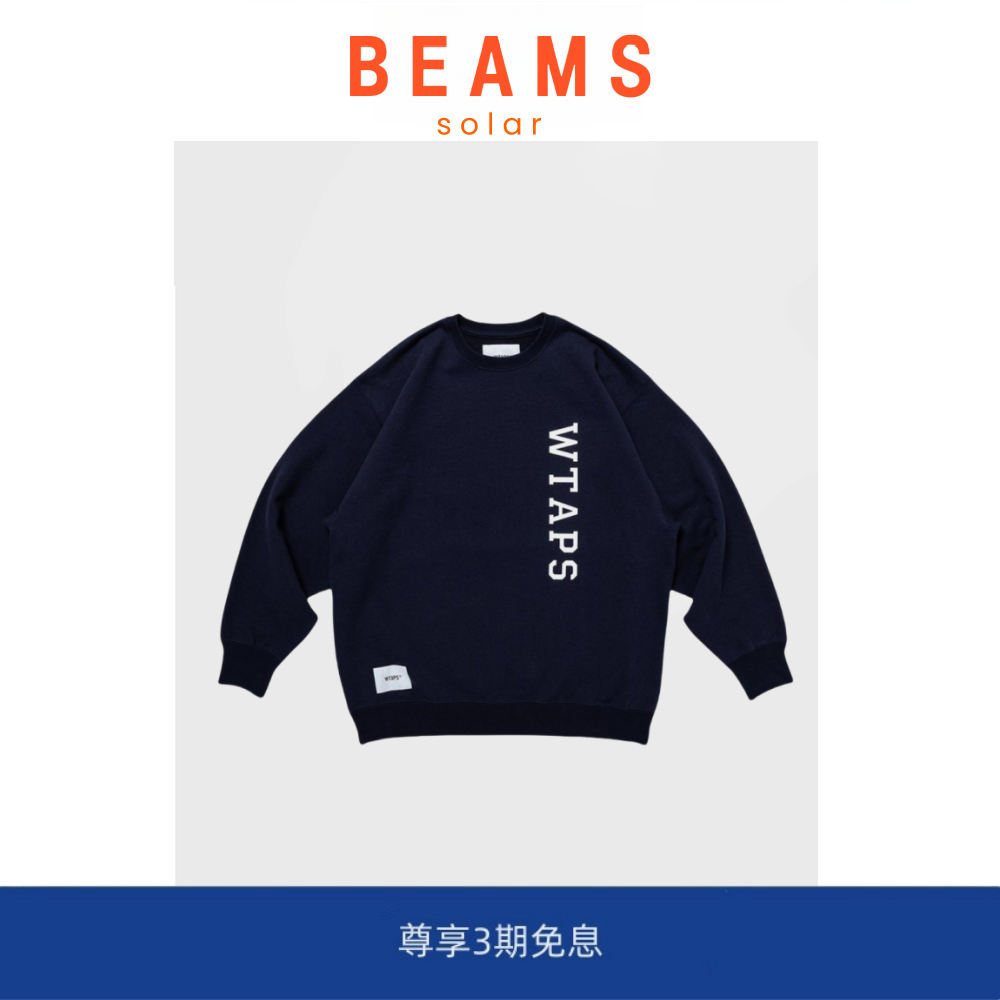 【现货】SOLAR BEAMS西山彻套头圆领卫衣男宽松秋重榜棉休闲上衣