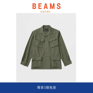 户外宽松多口袋上衣工装 美式 BEAMS 风复古外套夹克男女 SOLAR