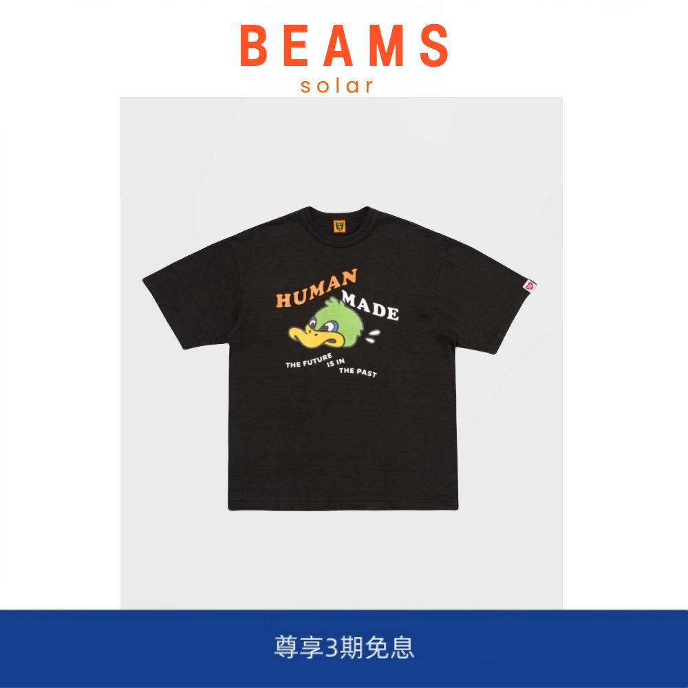 【现货】SOLAR BEAMS圆筒日系竹节棉短袖T恤 动物卡通印花短tee