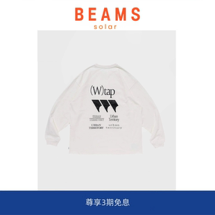 【现货】SOLAR BEAMS潮牌WTAPS宽松休闲圆领胸口后背印花长袖T恤