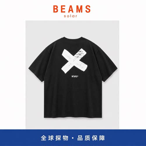 【SOLAR BEAMS】WTAPS经典交叉隐藏款短袖CityBoy宽松重磅T恤