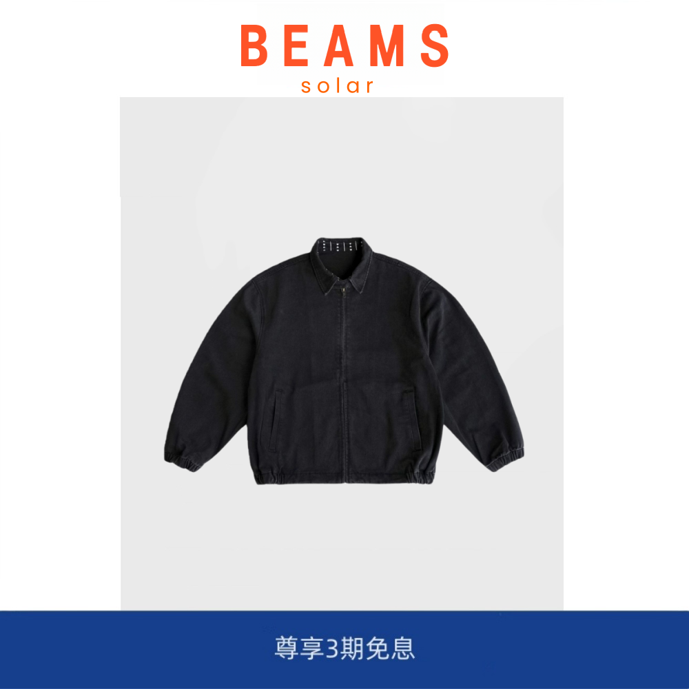 【SOLAR BEAMS】秋季复古风原色牛仔磨毛斜纹翻领工装夹克外套