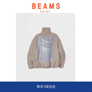 BEAMS未来科技感印花羽绒棉服立领夹克外套 SOLAR 5折现货