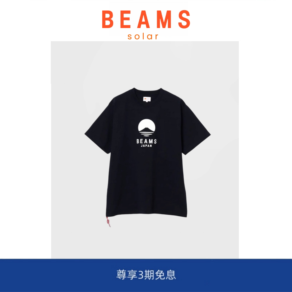 【SOLAR BEAMS】圆领短袖T恤男女经典印花小红绳休闲宽松半袖上衣图片