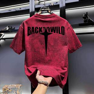 T恤男女百搭潮流ins上衣服 100%纯棉扎染短袖 广州十三行夏季 外贸