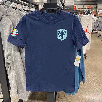 外贸原单正品尾货清仓~纯棉欧洲杯荷兰队同款印花男女短袖T恤上衣