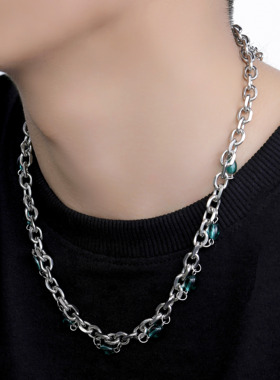 钛钢十字链男女项链不掉色