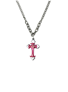 钛钢十字链男女十字架吊坠项链