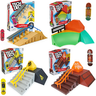 美国Tech Deck手指滑板专业练习场地斜坡道楼梯公园指尖道具套装