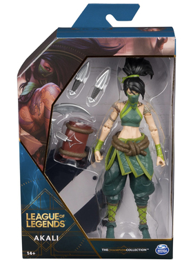 美国进口LOL英雄联盟League of Legends阿卡丽 锤石7英寸手办礼物