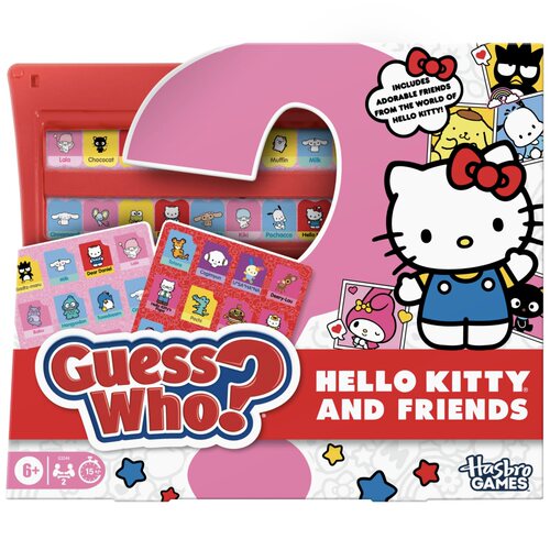 凯蒂猫猜猜我是谁家庭儿童棋盘游戏便携礼物Hellokitty Guess Who