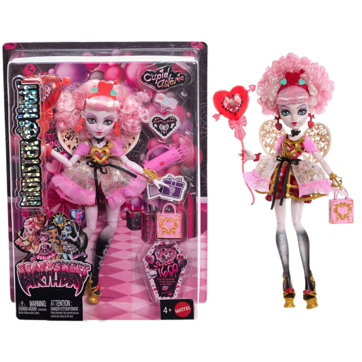 现货Monster High 怪物高中甜蜜生日芭比娃娃爱神丘比特玩偶可动