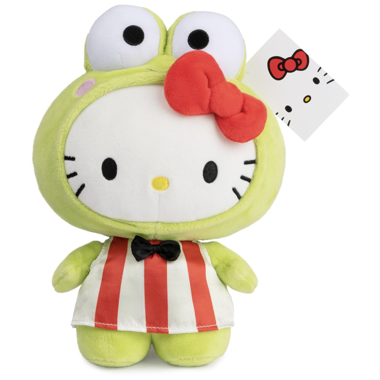 美国Gund HelloKitty变装青蛙凯蒂猫25cm毛绒公仔娃娃圣诞礼物女