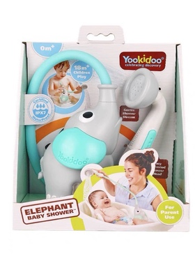 幼奇多Yookidoo儿童小象花洒喷水洗澡喷头宝宝浴缸浴室玩水喷水象