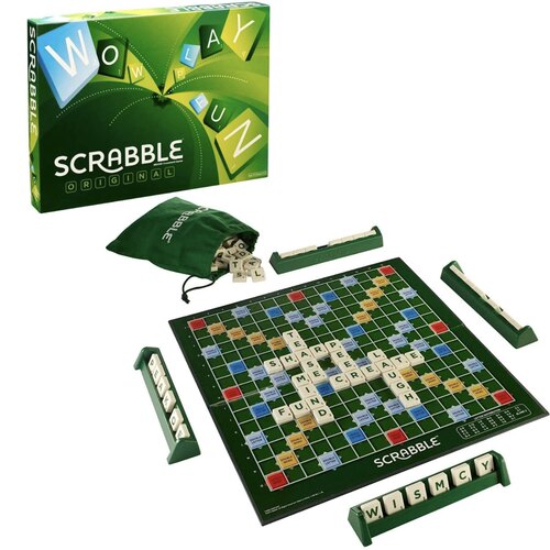 Scrabble Original斯卡博英文拼字游戏 英语单词拼写桌游聚会教具