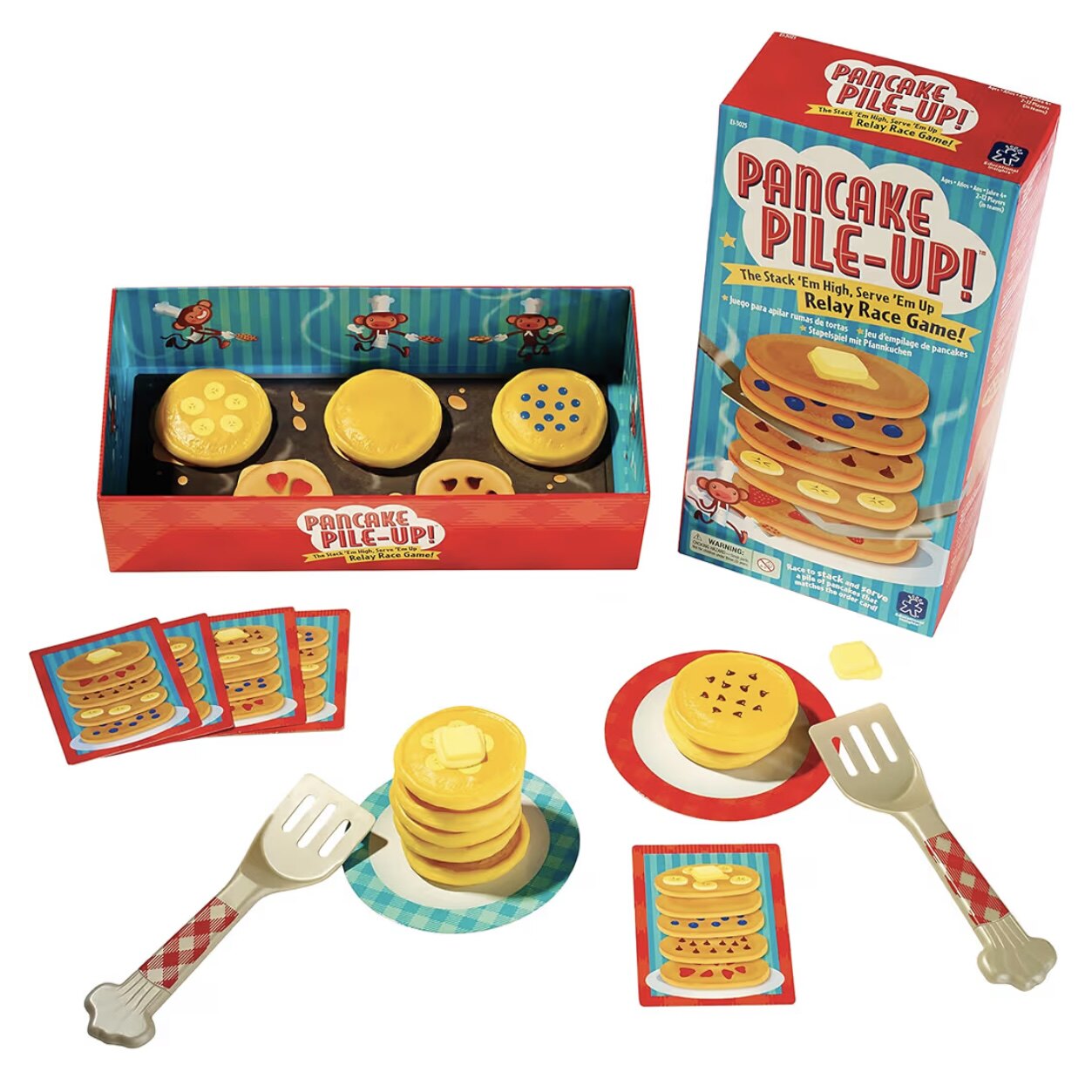 美国Pancake Pile-Up煎饼派儿童多人团体桌游玩具运动协调幼儿园