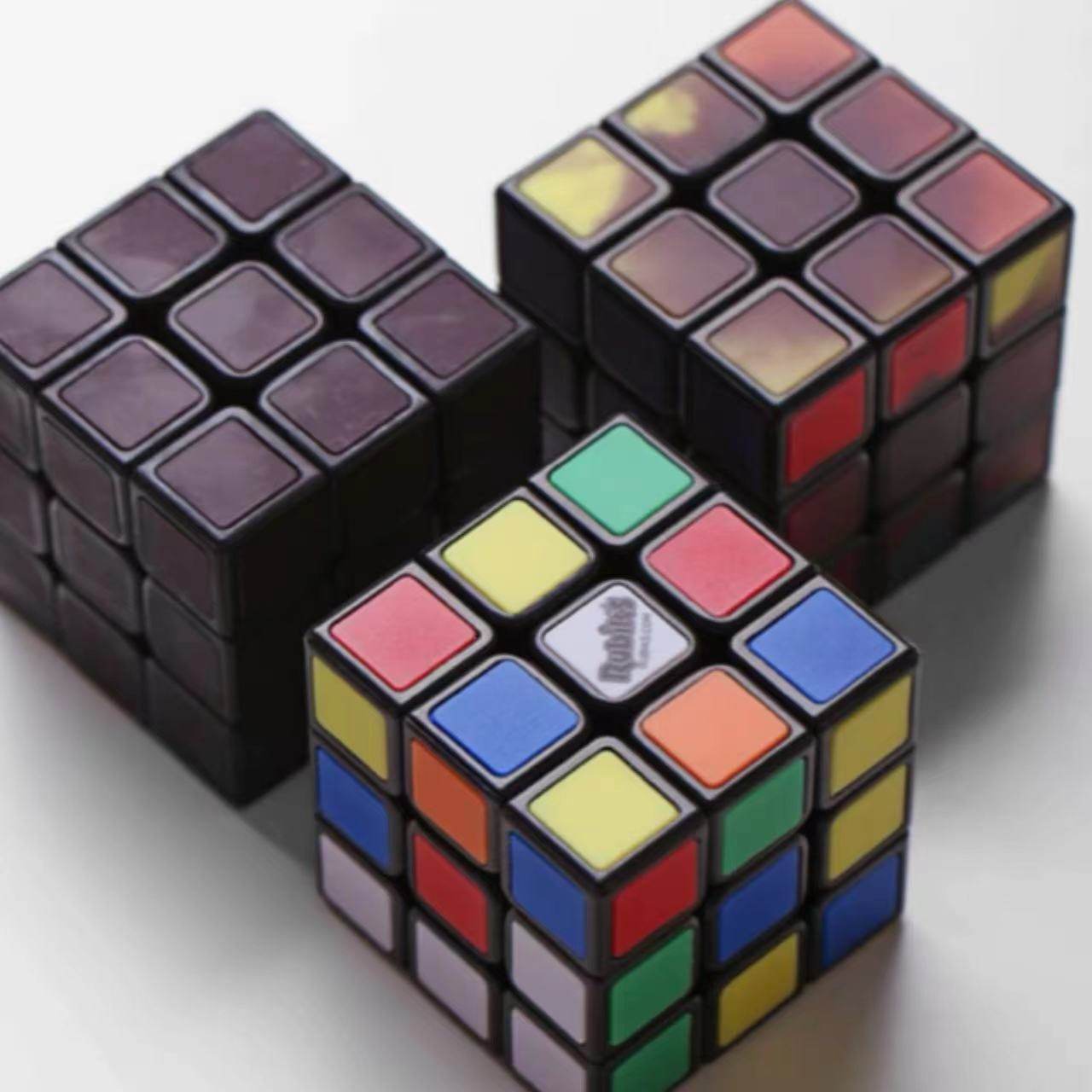 rubik鲁比克phantom三阶渐变色热感幻影3d浮雕温度温感魔方益智