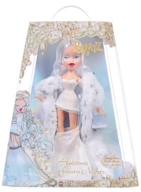 美国Bratz 2025 Holidayz Frosty Nightz Cloe贝兹娃娃白色公主女