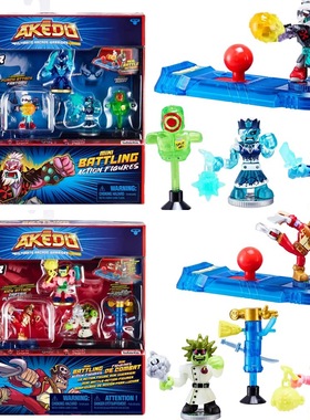 美国Akedo雷霆热斗Battling迷你公仔人偶对战踢腿攻击亲子互动男
